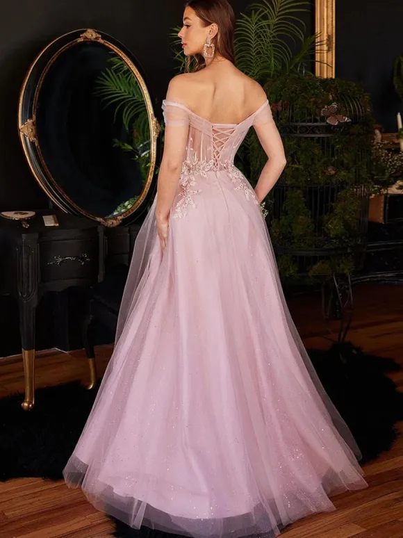 Prom Dress 2026 Bateau Neck A-Line Long Sleeves Wedding Guest Dresses