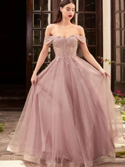 Prom Dress 2026 Bateau Neck A-Line Sleeveless Lace Wedding Guest Dresses