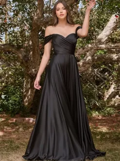 Prom Dress 2026 Elastic Silk Like Satin Sweetheart Neck A-Line Long Sleeves Split Front Wedding Guest Dresses