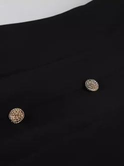 Puff Sleeve Mini Dress For Women Chic Retro Outfit - Black Elegant Stand Collar Slim Fit Bodycon - Spring Desk-to-dinner 2026