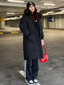 Puffer Coats For Women Ecru White Thicken Winter Outerwear