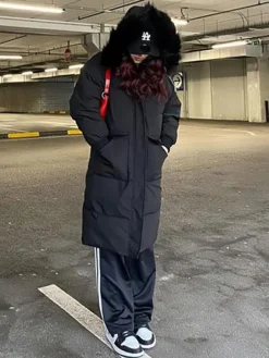 Puffer Coats For Women Ecru White Thicken Winter Outerwear