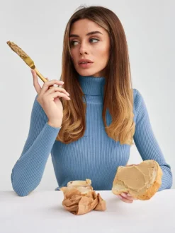 Pullovers For Women Khaki High Collar Long Sleeves Acrylic Sweaters