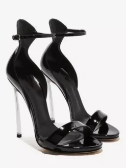 Purple High Heel Sandals Women's Open Toe Stiletto Heel Party Shoes