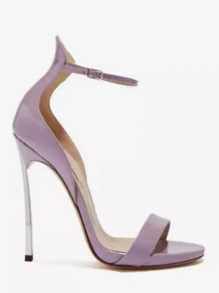 Purple High Heel Sandals Women's Open Toe Stiletto Heel Party Shoes