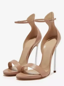 Purple High Heel Sandals Women's Open Toe Stiletto Heel Party Shoes