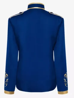 Purple Men's Retro Steampunk Coat High Collar Embroidery Front Zip Long Sleeves Vintage Coat