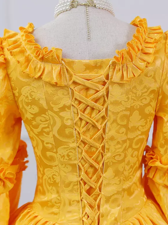 Purple Retro Tudor Dress Costumes Women's Ruffles Marie Antoinette Costume Polyester Dress ROCOCO Style 18th Century Costume Burgundy