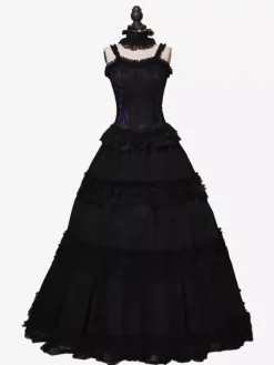 Red Retro Tudor Dress Costumes Ruffles Polyester Choker Women's Retro Tunic Marie Antoinette Costume 18th Century Costume Burgundy
