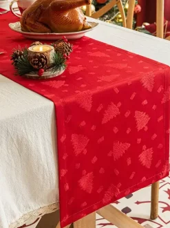 Red Christmas Polyester Fiber Polyester Christmas Pattern Christmas Holidays Costumes