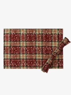 Red Christmas Polyester Fiber Polyester Plaid Christmas Holidays Costumes