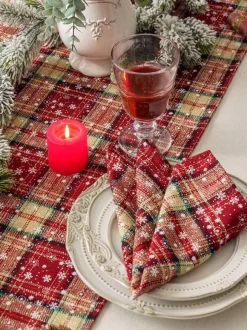 Red Christmas Polyester Fiber Polyester Plaid Christmas Holidays Costumes