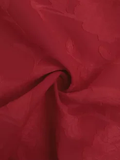 Red Floral Jacquard Maxi Dress For Women - Romantic Slim Fit Cami Dress - Summer Date Night Outfits 2026