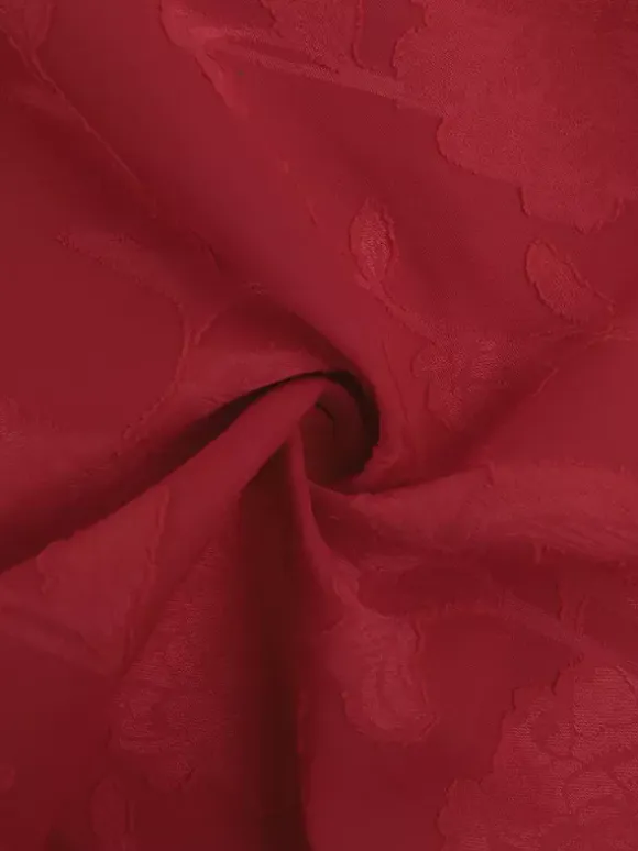 Red Floral Jacquard Maxi Dress For Women - Romantic Slim Fit Cami Dress - Summer Date Night Outfits 2026