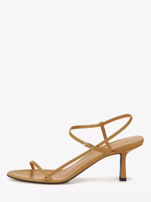 Red Heeled Sandals Open Toe Strappy Party Shoes For Women