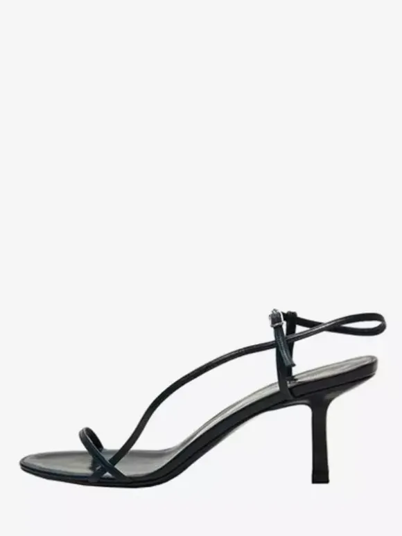 Red Heeled Sandals Open Toe Strappy Party Shoes For Women