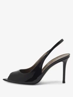 Red Peep Toe High Heels Women's Slingback Stiletto Heel Pumps