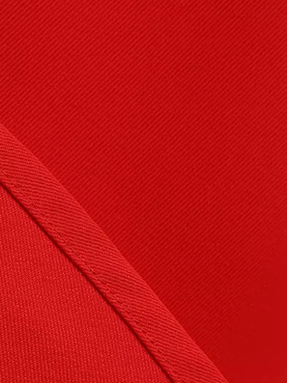 Red Sleeveless Peter Pan Collar A Line Maxi Dress For Women Vintage Chic