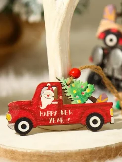 Red Christmas Car Props Polyester Fiber Christmas Holidays Costumes Props