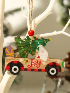 Red Christmas Car Props Polyester Fiber Christmas Holidays Costumes Props