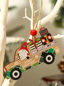 Red Christmas Car Props Polyester Fiber Christmas Holidays Costumes Props