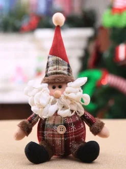 Red Christmas Doll Polyester Fiber Christmas Holidays Props
