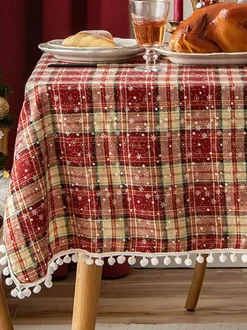 Red Christmas Polyester Fiber Polyester Plaid Christmas Holidays Costumes