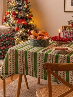 Red Christmas Polyester Fiber Polyester Christmas Pattern Christmas Holidays Costumes