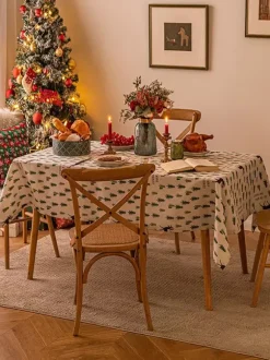 Red Christmas Polyester Fiber Polyester Christmas Pattern Christmas Holidays Costumes