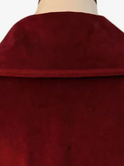 Red Retro Tudor Dress Costumes Polyester Overcoat Women's Retro Top Marie Antoinette Costume Party Prom Dress Burgundy
