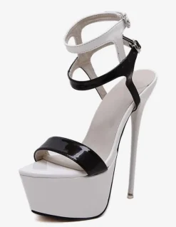Red Sexy Sandals 2026 Platform Patent Sky High Sandals For Women