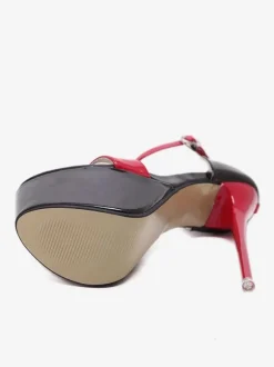 Red Sexy Shoes Platform Open Toe Sky High Ankle Strap Sandal Shoes High Heel Sandals