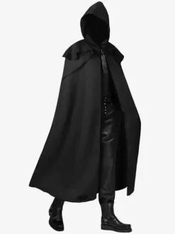Red Vintage Accessory Retro Polyester Polyester Fiber Cloak Retro Costumes For Man Burgundy