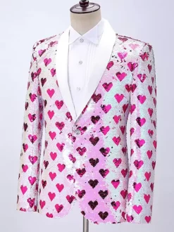 Red Vintage Top Elegant Long Sleeves Polyester Polyester Fiber Overcoat Retro Costumes For Man