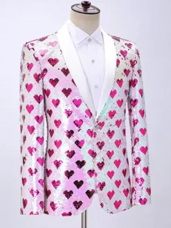 Red Vintage Top Elegant Long Sleeves Polyester Polyester Fiber Overcoat Retro Costumes For Man