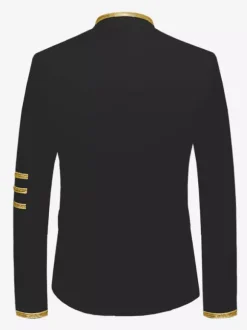 Red Vintage Top Vintage Polyester Long Sleeves Retro Costumes For Man