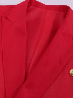Red Vintage Vintage Buttons Long Sleeves Polyester Cravat Retro Costumes For Man Burgundy