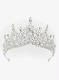 Red Women Queen Crown Princess Synthetic Gemstones Tiaras Women's Royal Masquerade Party Accessory