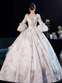 Retro Costumes Medieval Rococo Party Prom Dresses Royal Baroque Noble Court Dress