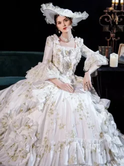 Retro Costumes Medieval Rococo Party Prom Dresses Royal Baroque Noble Court Dress