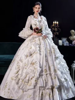 Retro Costumes Medieval Rococo Party Prom Dresses Royal Baroque Noble Court Dress