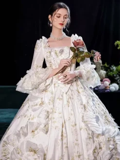 Retro Costumes Medieval Rococo Party Prom Dresses Royal Baroque Noble Court Dress