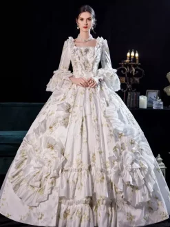 Retro Costumes Medieval Rococo Party Prom Dresses Royal Baroque Noble Court Dress