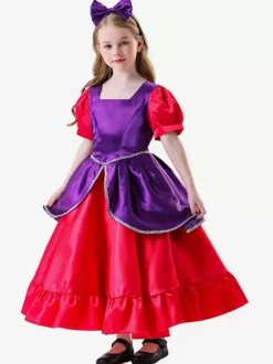 Retro Costumes Rose Women's Elegant Dress Choker Color Block Set Costumes