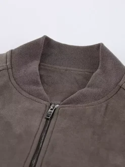 Retro Zip-up Bomber Jacket For A Street Look 2026
