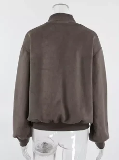 Retro Zip-up Bomber Jacket For A Street Look 2026