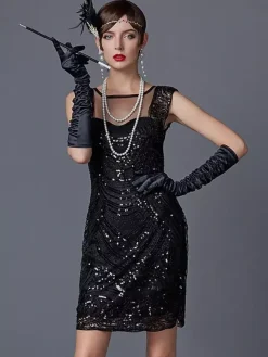 Retro Costumes Flapper Dress Set Vintage Clothing