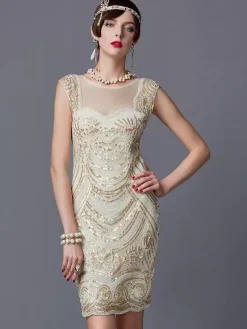 Retro Costumes Flapper Dress Set Vintage Clothing