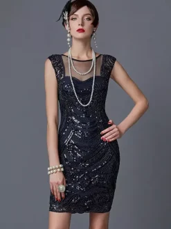 Retro Costumes Flapper Dress Set Vintage Clothing