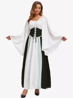 Retro Costumes Marie Antoinette Costume Set Masquerade Ball Gown